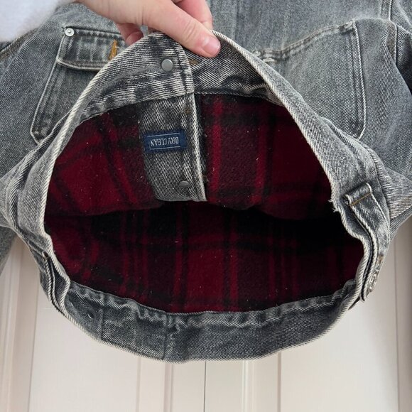 Vintage 1990 Polo Ralph Lauren Flannel Lined Denim Trucker Jacket - Picture 8 of 14